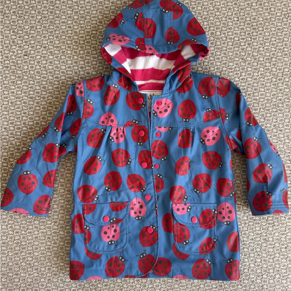 Hatley Blue, Red and Pink Ladybug Raincoat